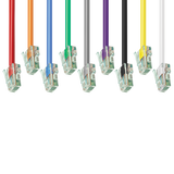 9 Colors - Cat6 Patch Cable No Boot ( Red, Orange, Blue, Green, Gray, Purple, Black, Yellow, White) GRANDMAX.com