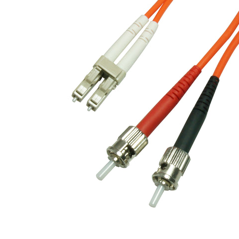 Duplex Multimode Fiber Optic Cable - LC/ST, 50/125, OM2, Orange - GRANDMAX.com
