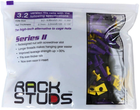 Rackstuds Rack SERIES II Mounting System - PURPLE 2.7mm - 3.2mm  EASY INSTALL