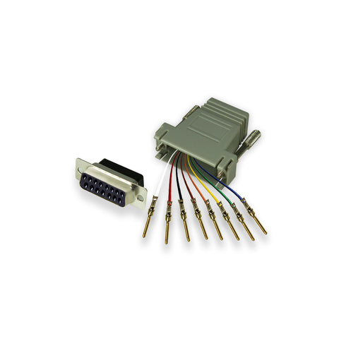 Modular Adapter Kit - DB15 Female to RJ45 Female - 8 Conductor - GRANDMAX.com