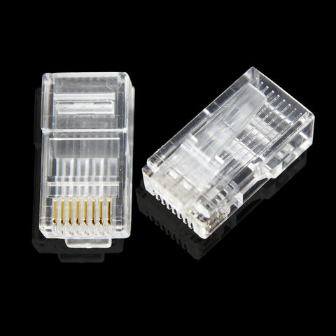200pcs Solid Cat5e Cable Modular Plug Connectors - RJ45 8P8C - GRANDMAX.com 