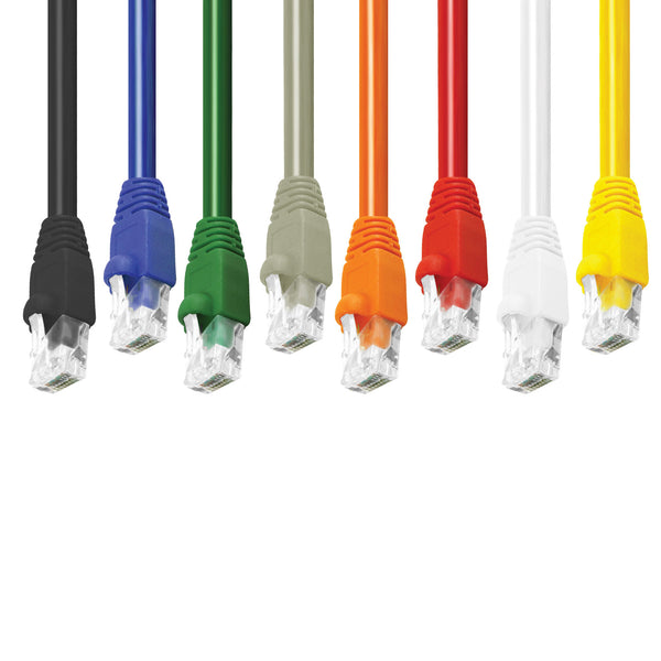 8 Colors - Cat6A Patch Cable Unshielded Bubble Boot - GRANDMAX.com