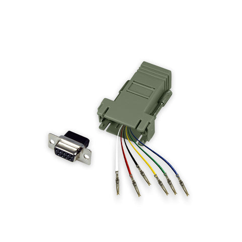 Modular Adapter Kit - DB9 Female to RJ12 Female - 6 Conductor - GRANDMAX.com