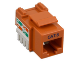 Cat6 Punch Down Keystone Jack - Orange - GRANDMAX.com