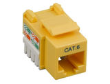 Cat6 Punch Down Keystone Jack - Yellow - GRANDMAX.com