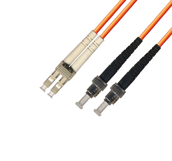 Duplex Multimode Fiber Optic Cable - LC/ST, 62.5/125, OM1, Orange - GRANDMAX.com
