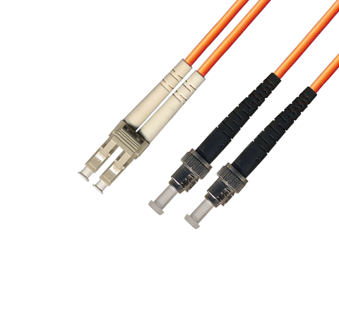 Duplex Multimode Fiber Optic Cable - LC/ST, 62.5/125, OM1, Orange - GRANDMAX.com