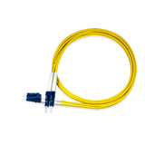 Duplex Single Mode Fiber Optic Cable - LC/LC, 9/125, OS1, Yellow - GRANDMAX.com