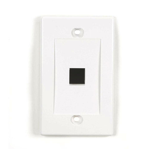 Rj45 Keystone Wall Plate, White 1 port - GRANDMAX.com